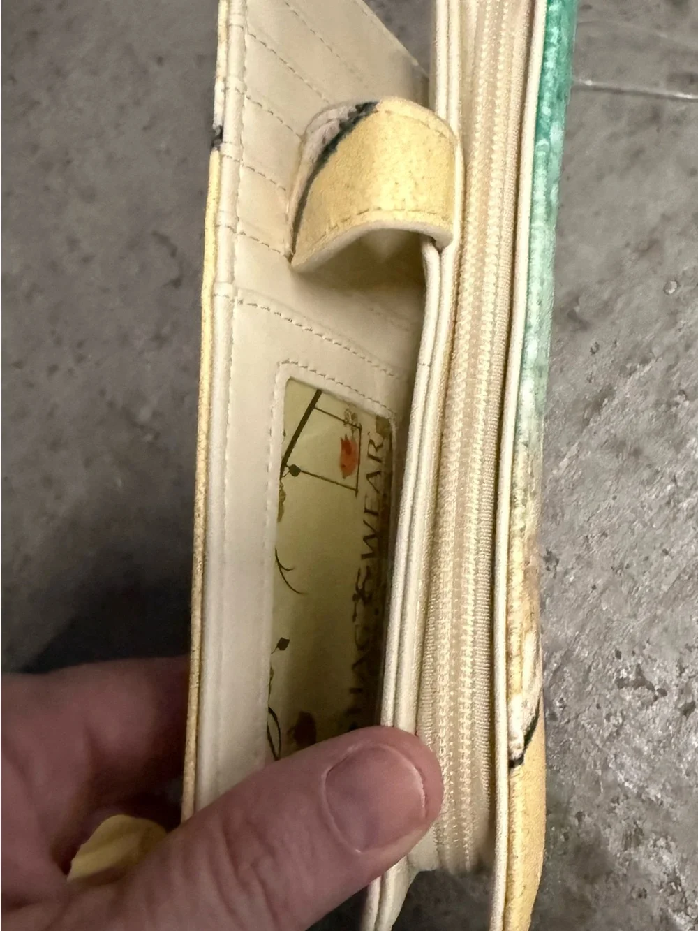 Sea Turtle Wallet Phone Case in Sand & Aqua